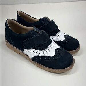 NEW Elephantito Jamie Navy/White Suede Oxford Wingtip Shoes Size 3